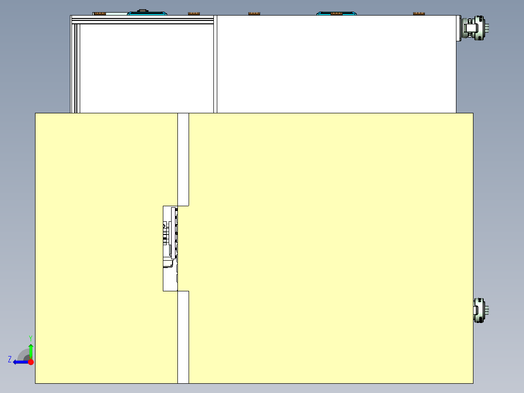 洗涤贴装机右视图