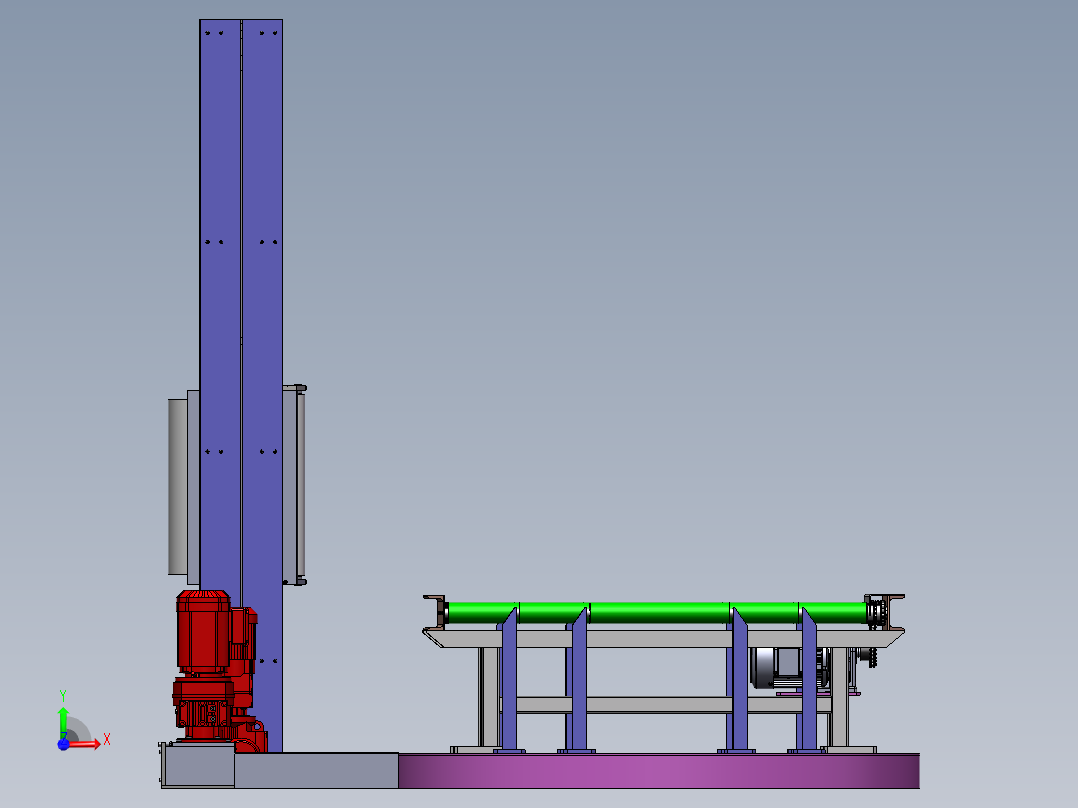 自动缠绕膜包装机打包机sw17前视图