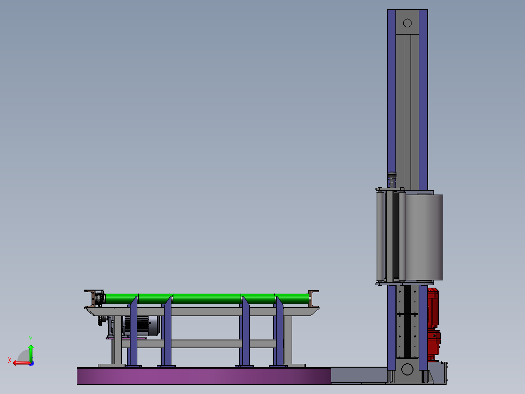 自动缠绕膜包装机打包机sw17后视图