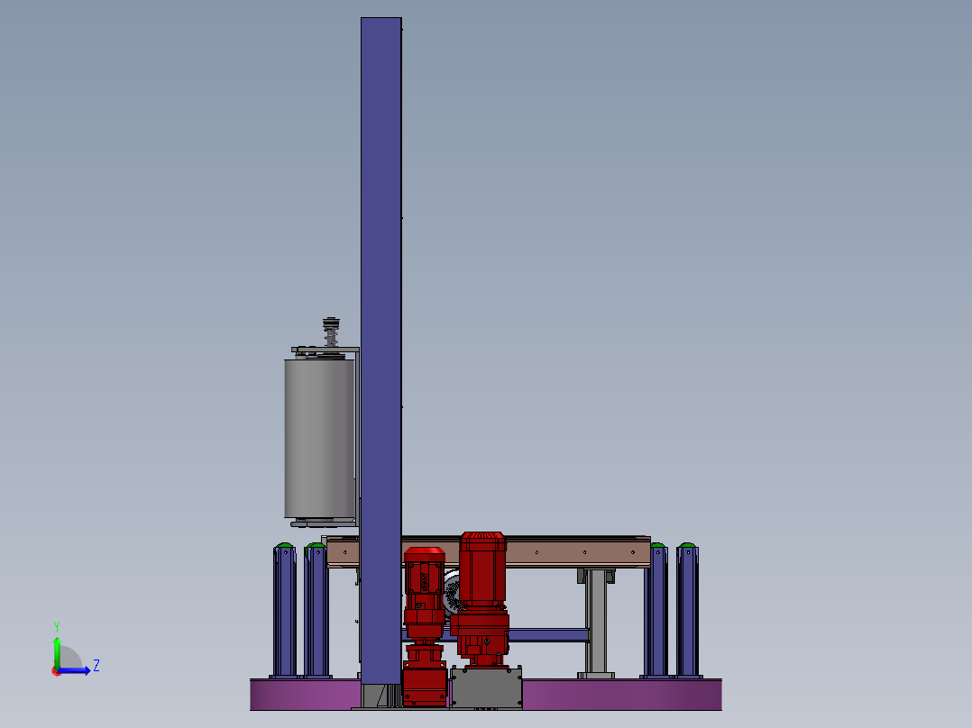 自动缠绕膜包装机打包机sw17左视图