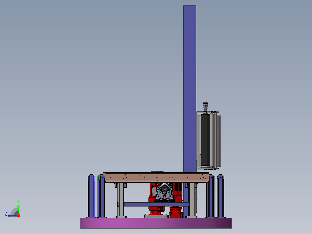 自动缠绕膜包装机打包机sw17右视图