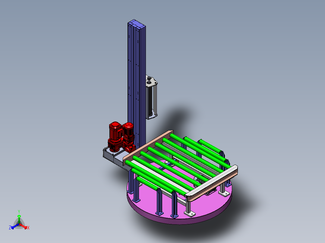 自动缠绕膜包装机打包机sw17正等轴测图