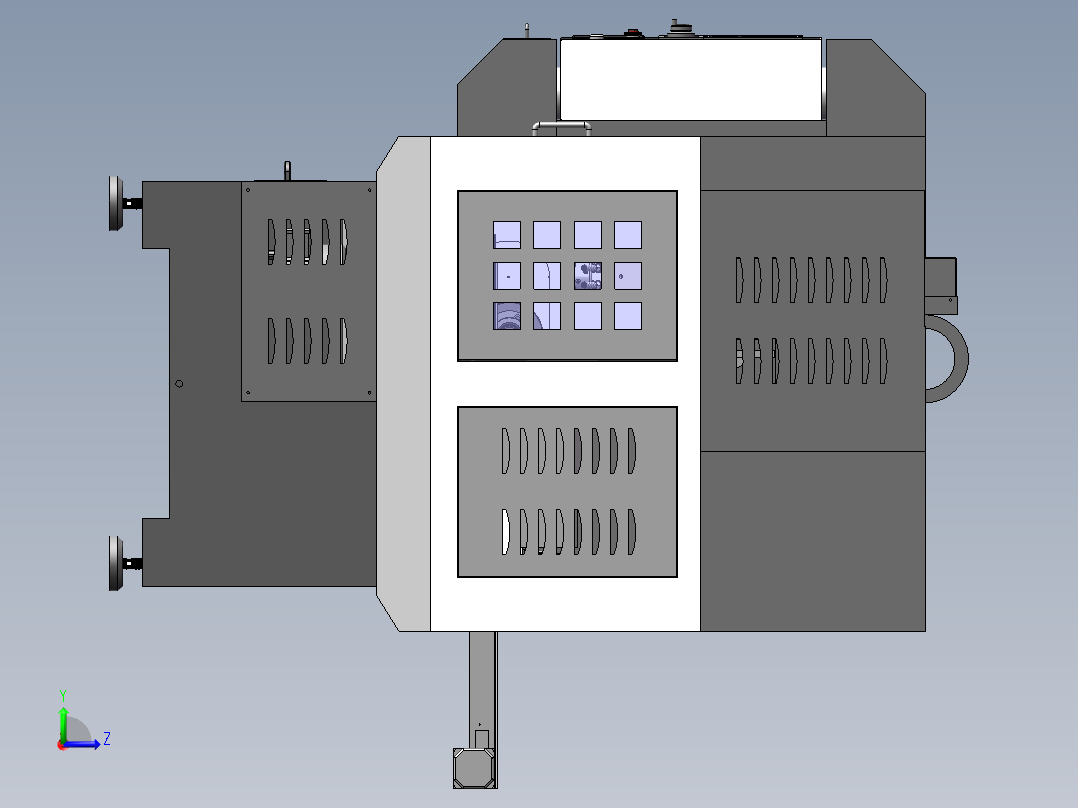 730全自动数控车床自动上下料sw18可编辑左视图