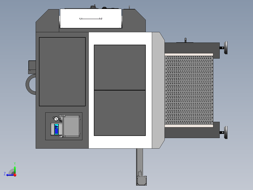 730全自动数控车床自动上下料sw18可编辑右视图