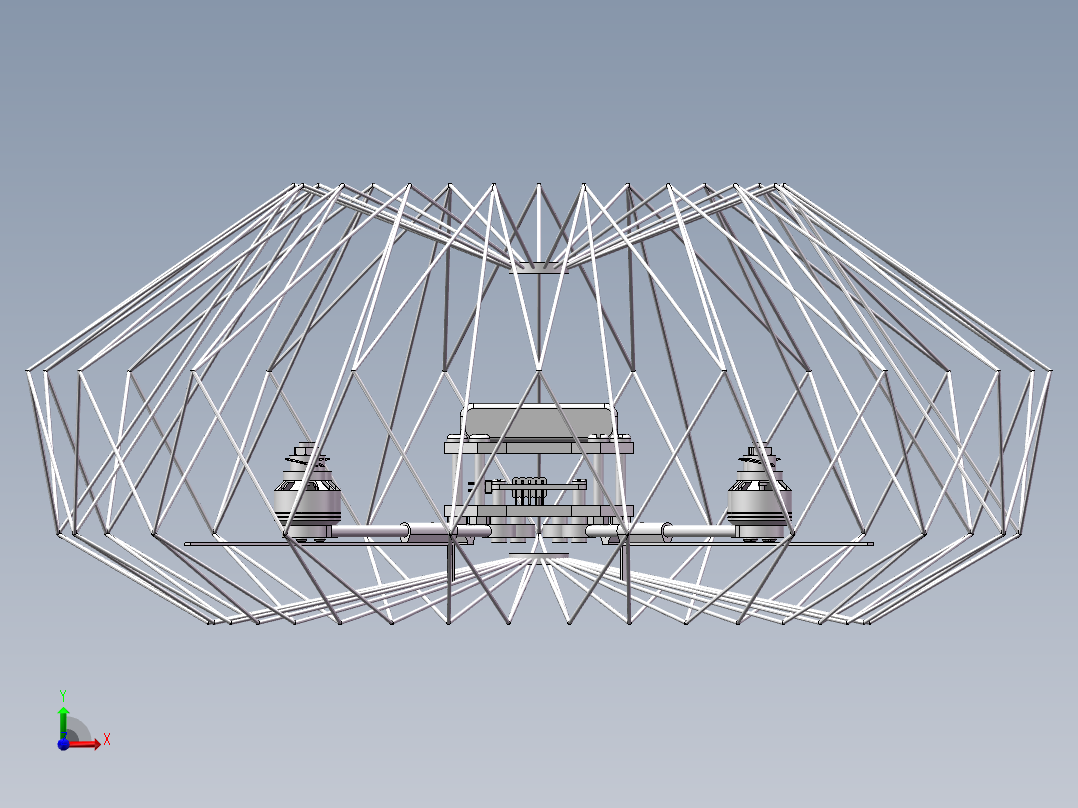 载物无人机前视图