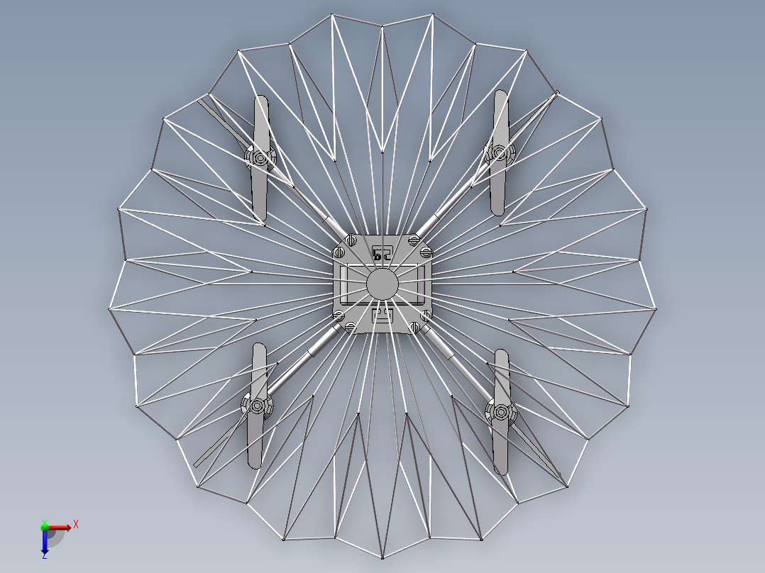 载物无人机俯视图