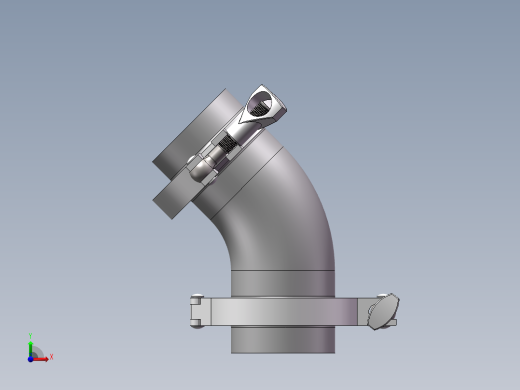 不锈钢快接-45°主视缩略图
