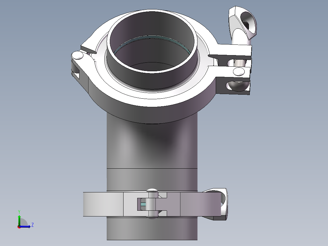 不锈钢快接-45°左视图