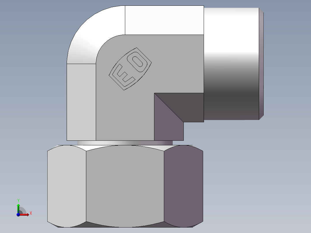 直角组合接头、2D9-30前视图