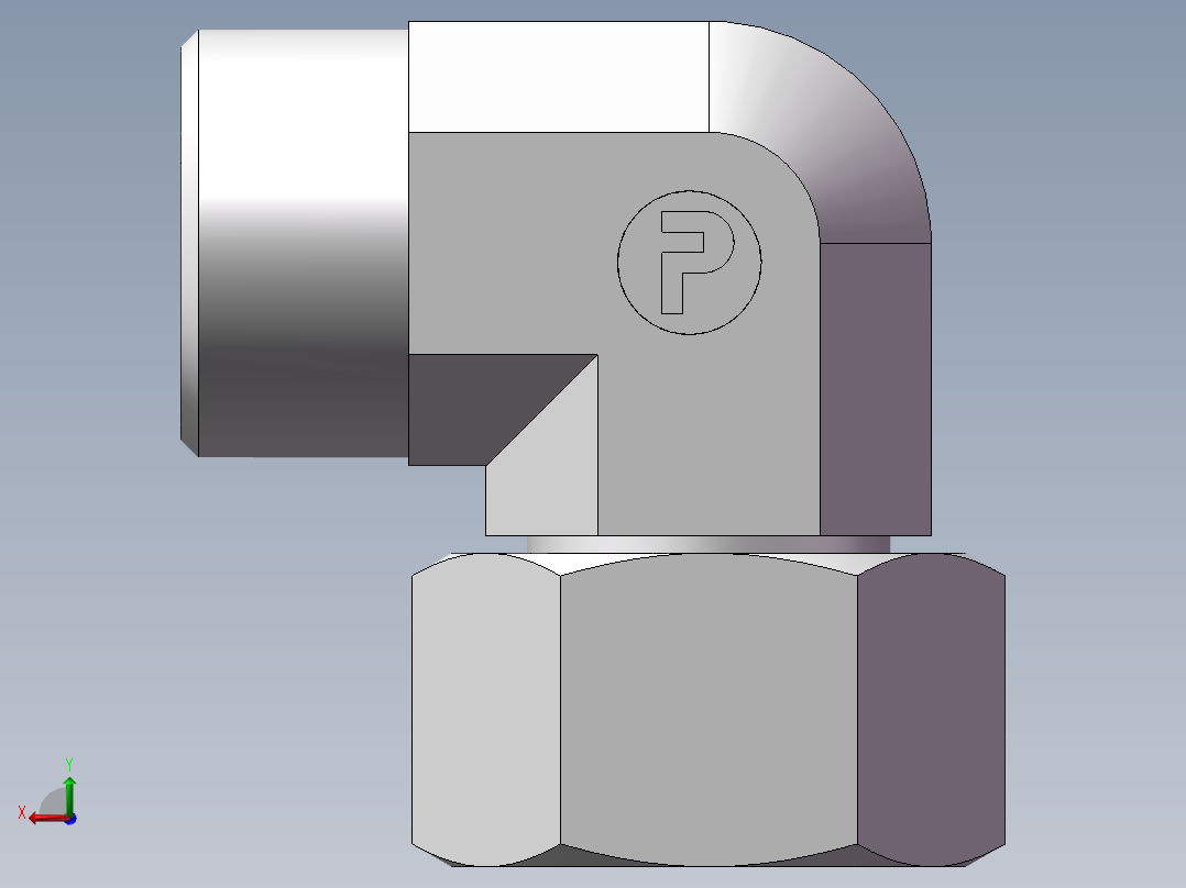 直角组合接头、2D9-30后视图