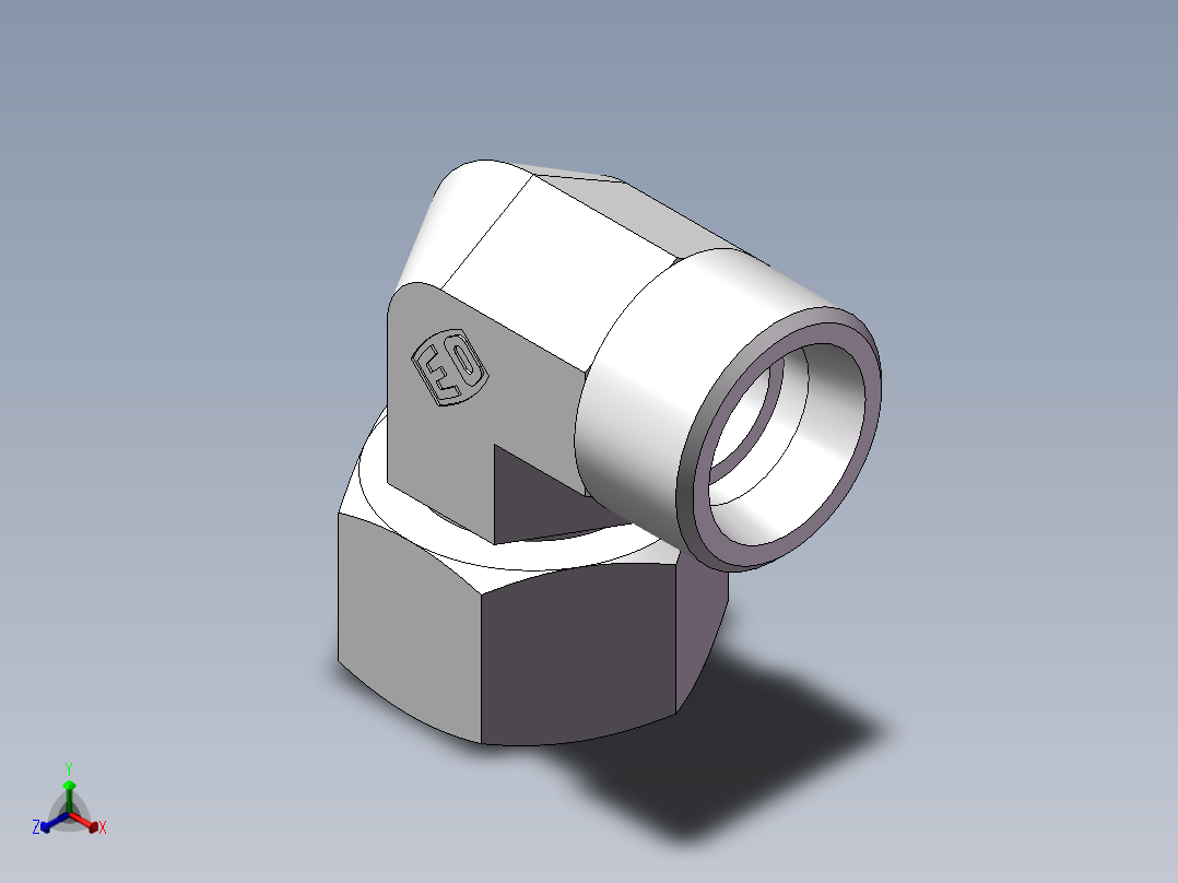 直角组合接头、2D9-30正等轴测图