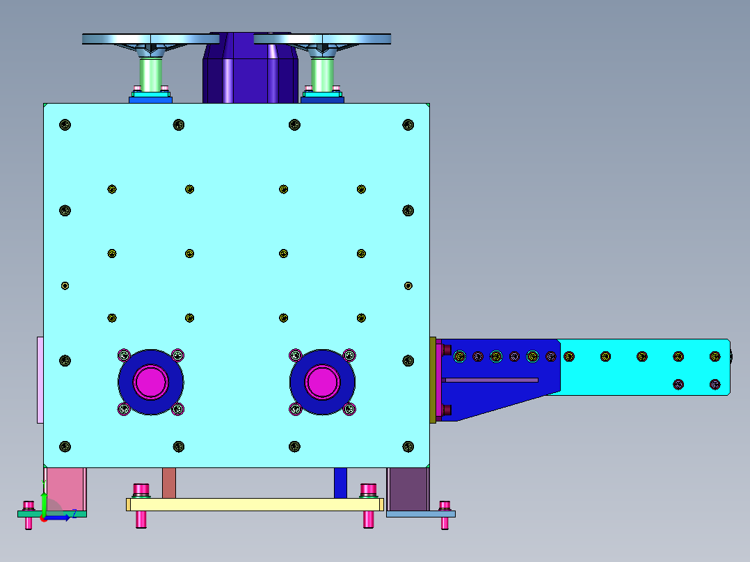 多铜带压延成形机左视图