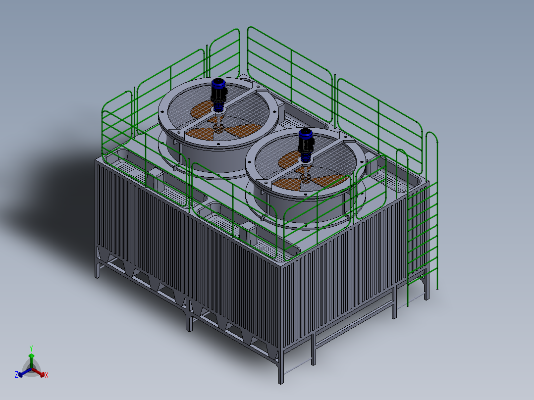 A3004021-大楼通风系统正等轴测图