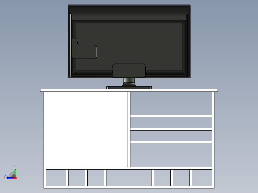 B3004377-电视柜右视图