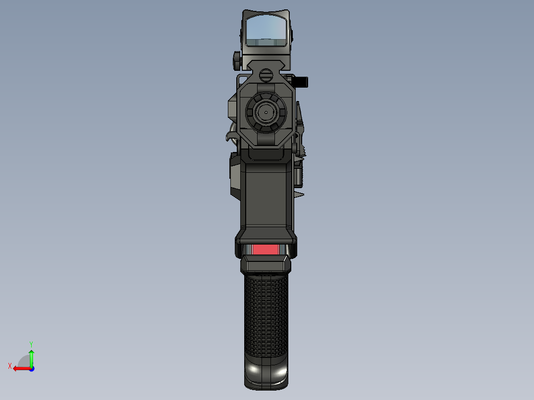 手枪左轮冲锋枪老式狙击步枪设计3D图纸veles-s-pistol STP后视图