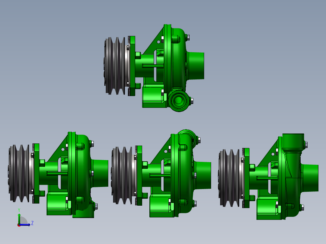 4款FMC-MAG-D离合器驱动离心泵模型左视图