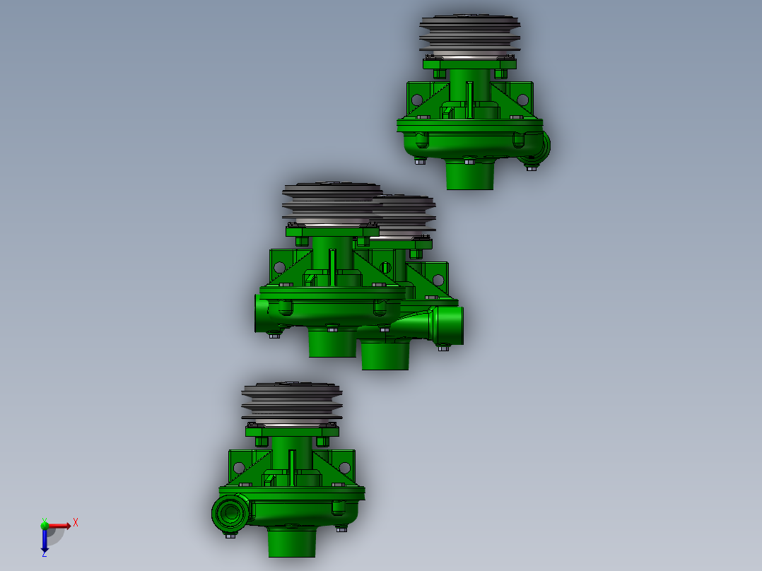 4款FMC-MAG-D离合器驱动离心泵模型俯视图
