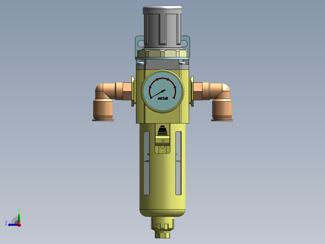 GFR300-10-C1调压过滤器右视图