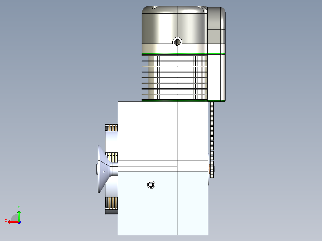 单缸发动机后视图