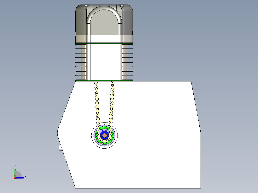 单缸发动机左视图