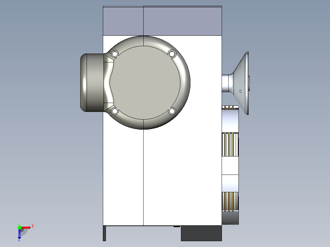 单缸发动机俯视图