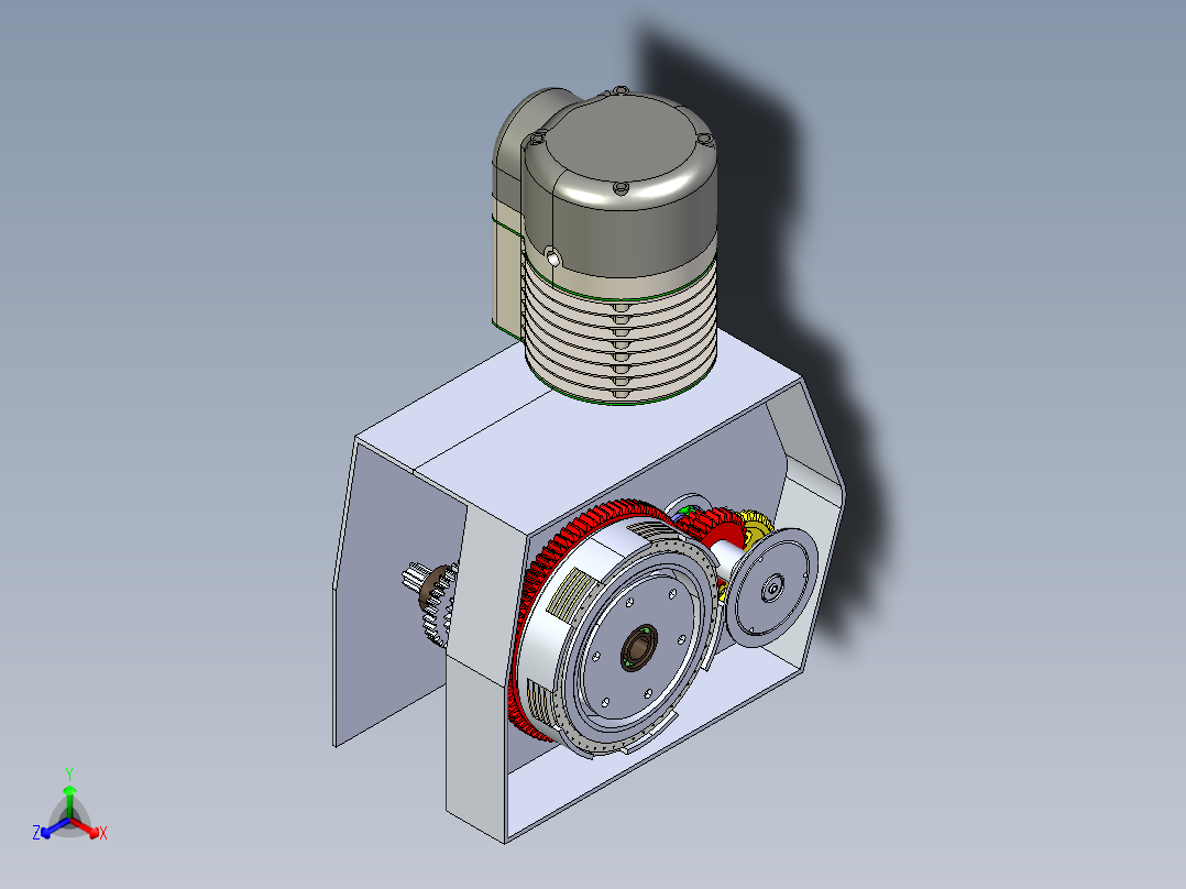 单缸发动机正等轴测图