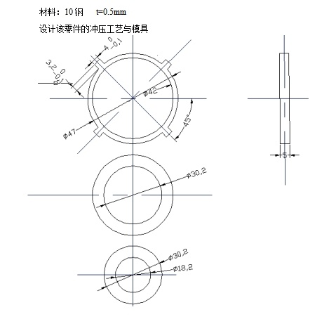 垫片的冲裁模具设计及冲压工艺-冲孔落料复合模含11张CAD图缩略图