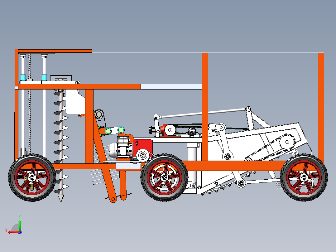 挖山药机器后视图
