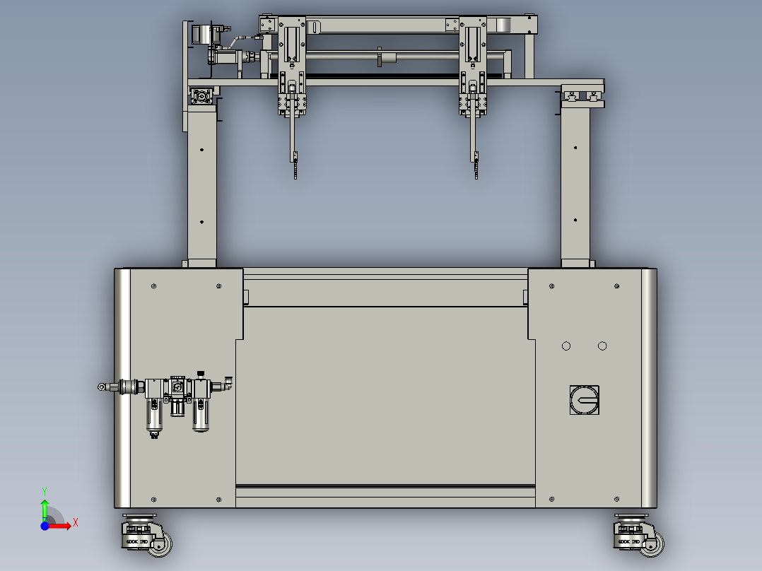 龙门式移载机用输送装置前视图