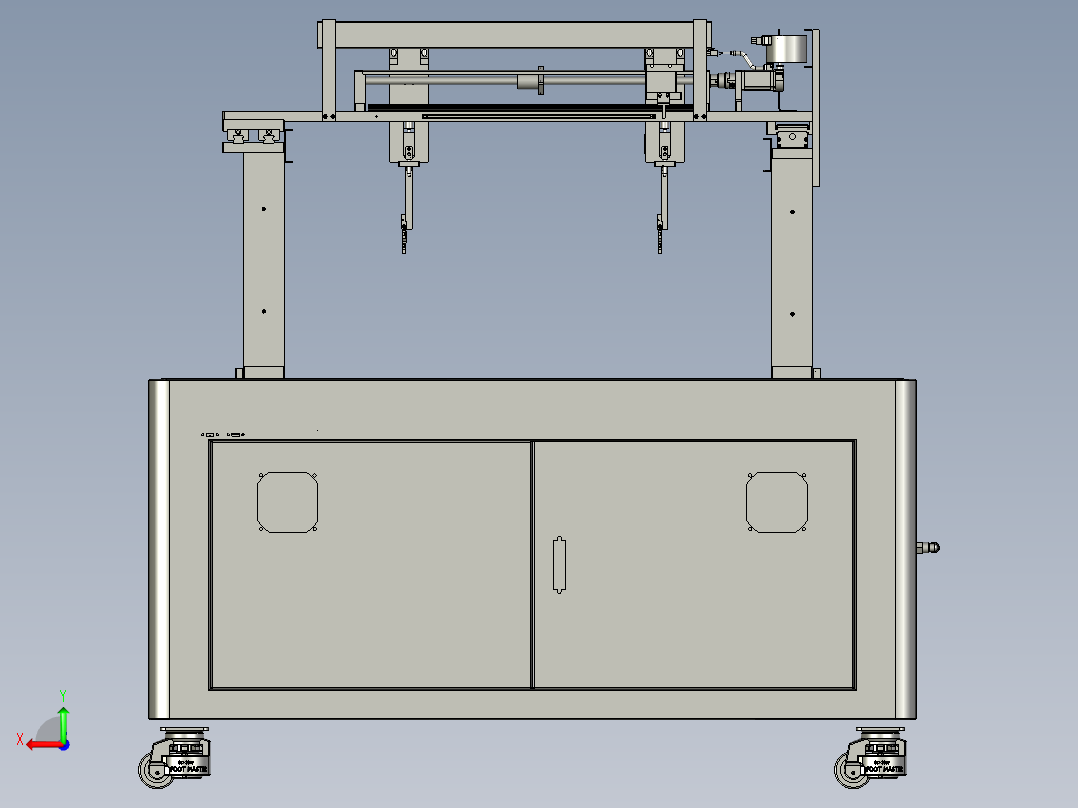 龙门式移载机用输送装置后视图