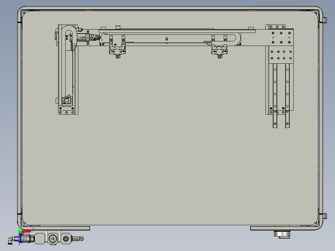 龙门式移载机用输送装置俯视图