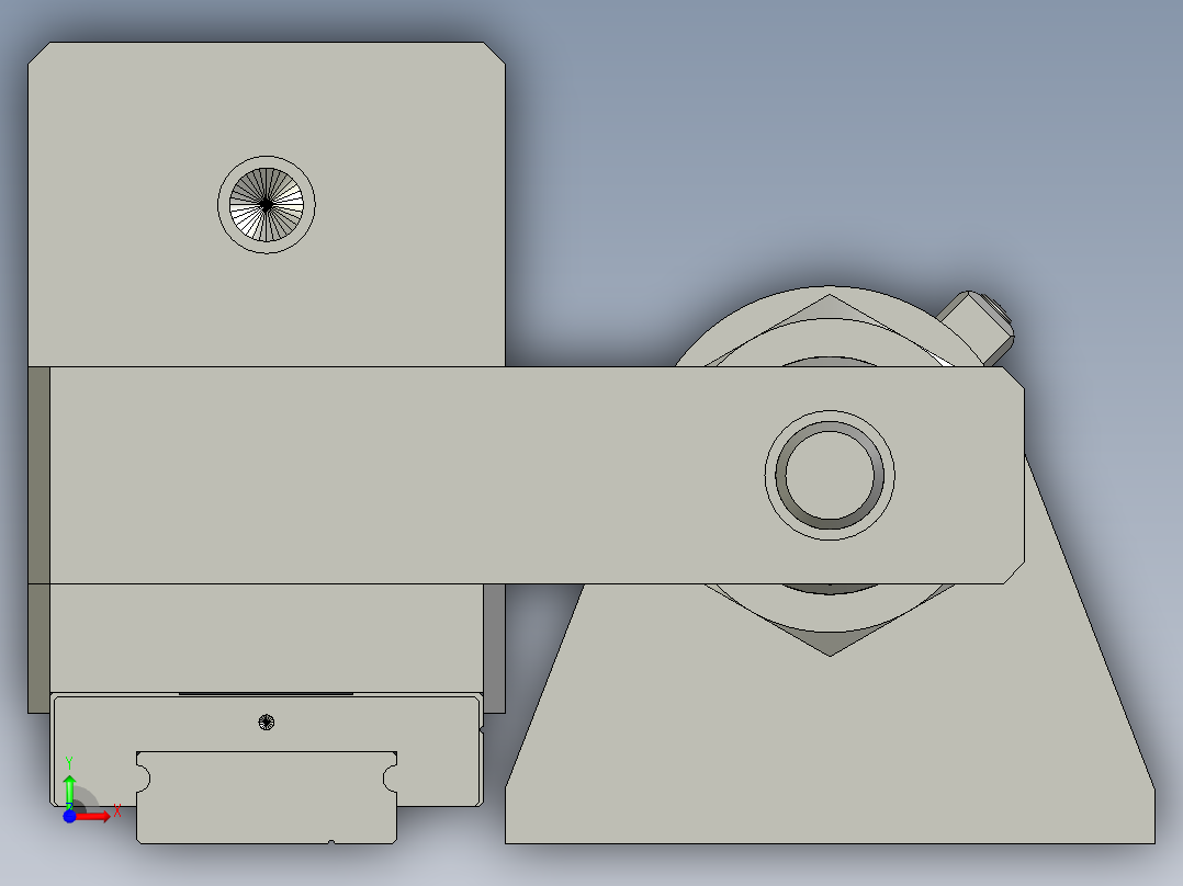 顶紧机构前视图