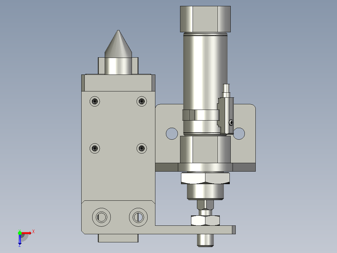 顶紧机构俯视图