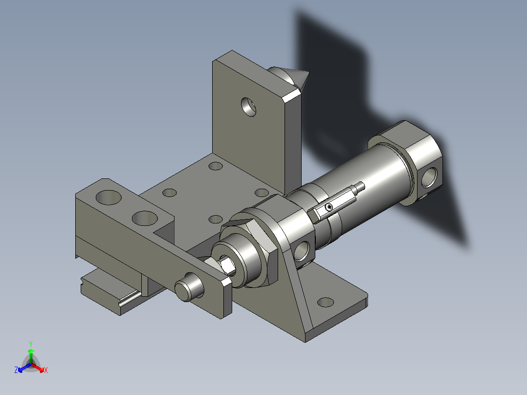 顶紧机构正等轴测图