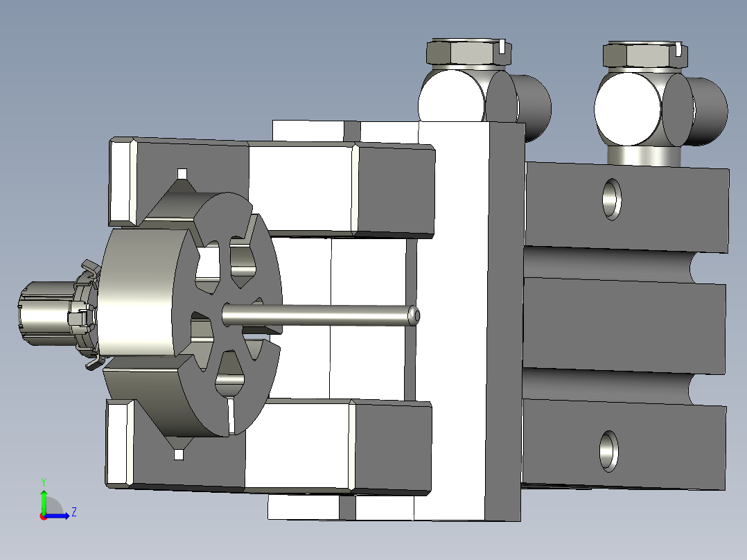 下料气爪模块左视图
