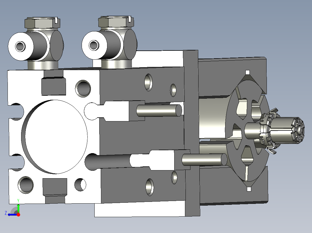 下料气爪模块右视图