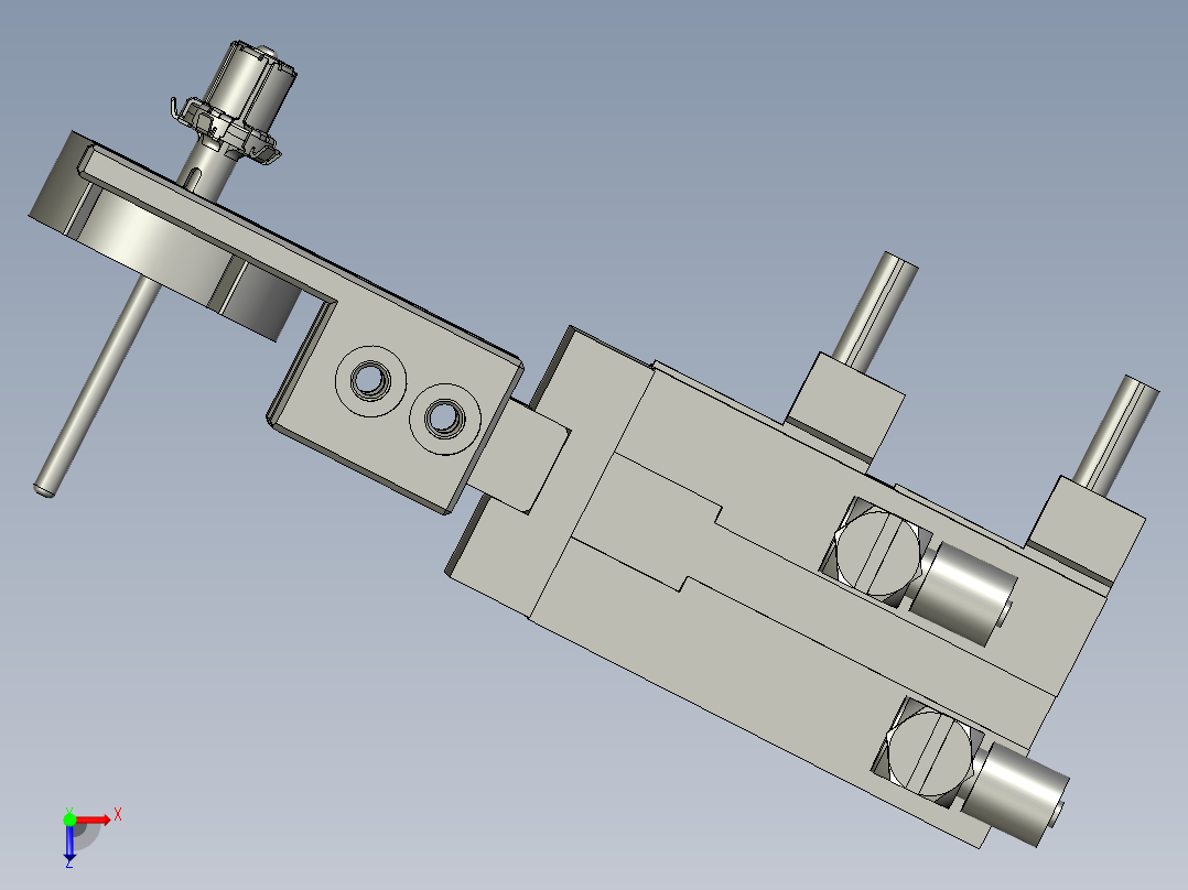 下料气爪模块俯视图