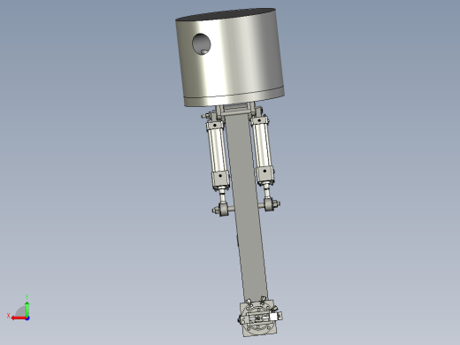 可抓取重物的搬运机器人的液压抓手后视缩略图