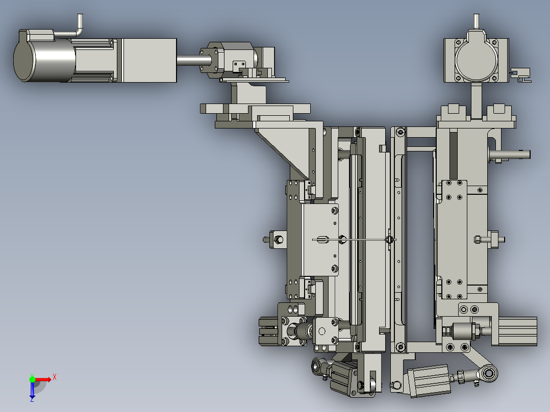 左右切极片组件1俯视图