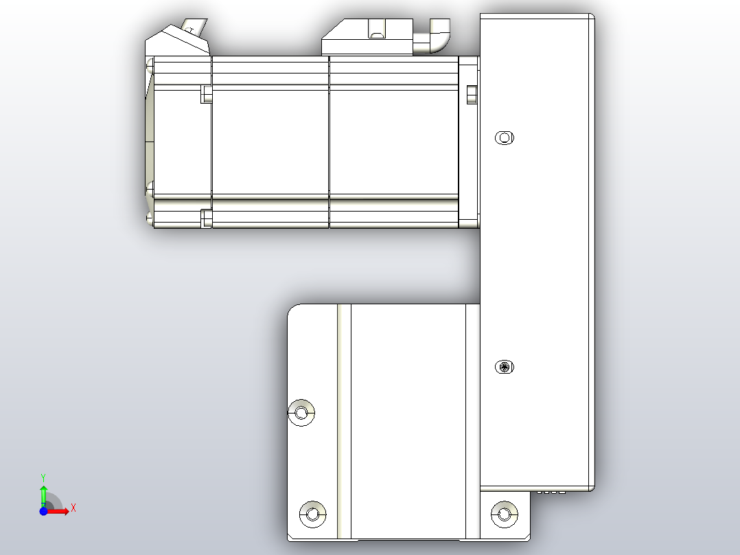 皮带直线轴半封闭可选导轨TPA-HNB-85S-90-L600-RU-C-P20-N3前视图