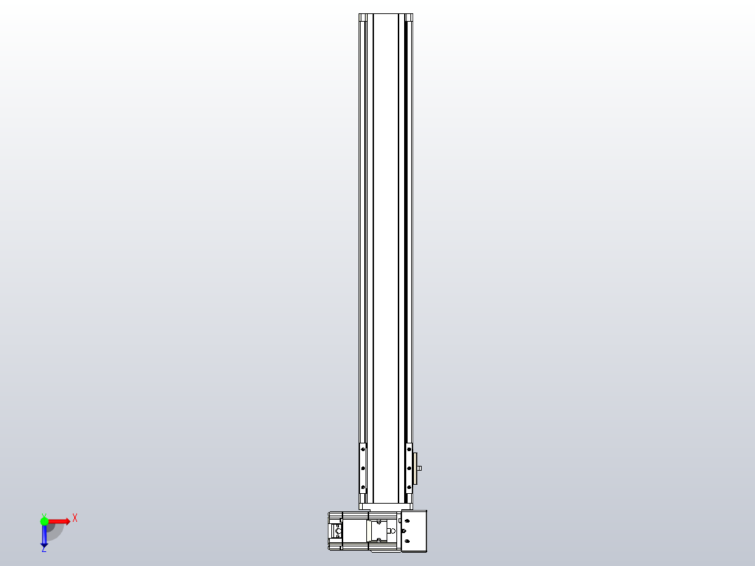 皮带直线轴半封闭可选导轨TPA-HNB-85S-90-L600-RU-C-P20-N3俯视图