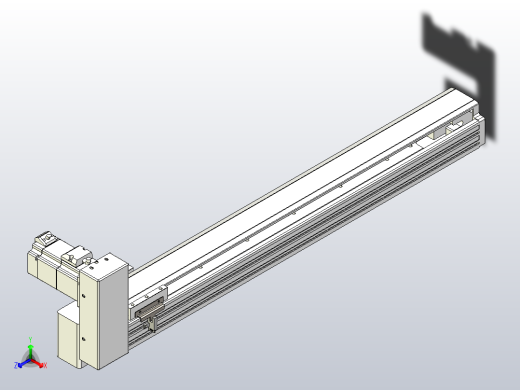 皮带直线轴半封闭可选导轨TPA-HNB-85S-90-L600-RU-C-P20-N3正等轴测缩略图