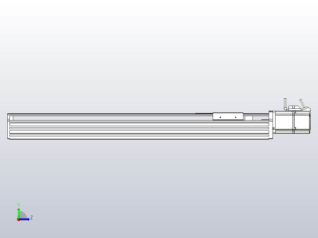 日规模组半封闭丝杆TPA-HNR-85S-1610C-L500-M-Y-P20-N3左视图