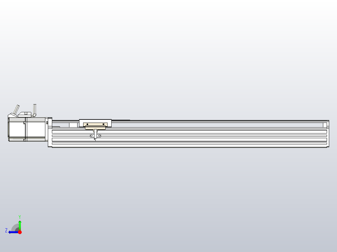 日规模组半封闭丝杆TPA-HNR-85S-1610C-L500-M-Y-P20-N3右视图
