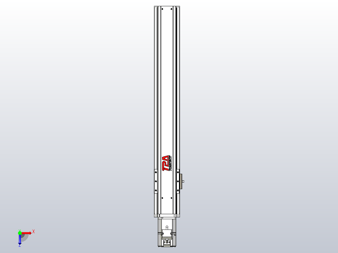 日规模组半封闭丝杆TPA-HNR-85S-1610C-L500-M-Y-P20-N3俯视图