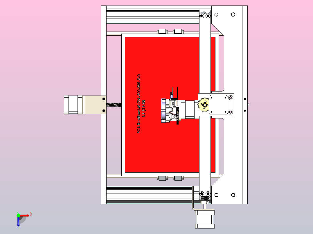 3D打印机300X200X200 V4俯视图
