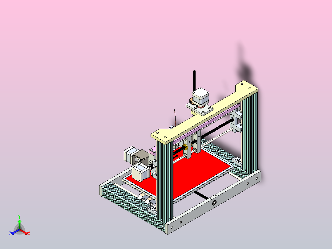 3D打印机300X200X200 V4正等轴测图