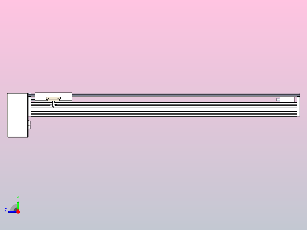 皮带直线轴半封闭可选导轨TPA-HNB-175D-140-L850-RP-C-P75-N3右视图