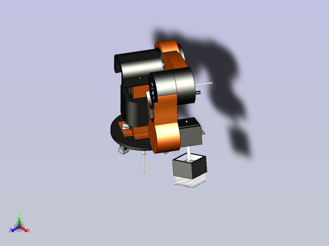 简易机械臂3D模型正等轴测图