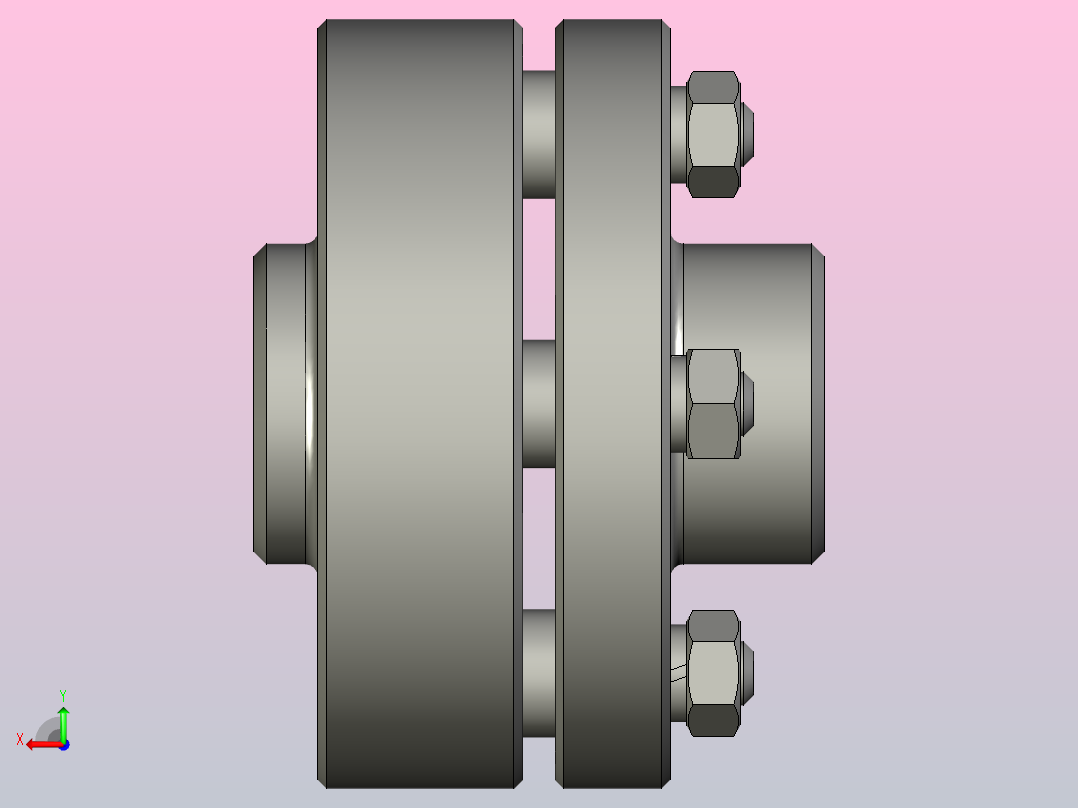 轴d25mm GOST 21424-93用扭矩为125Nm的弹性衬套销联轴器后视图